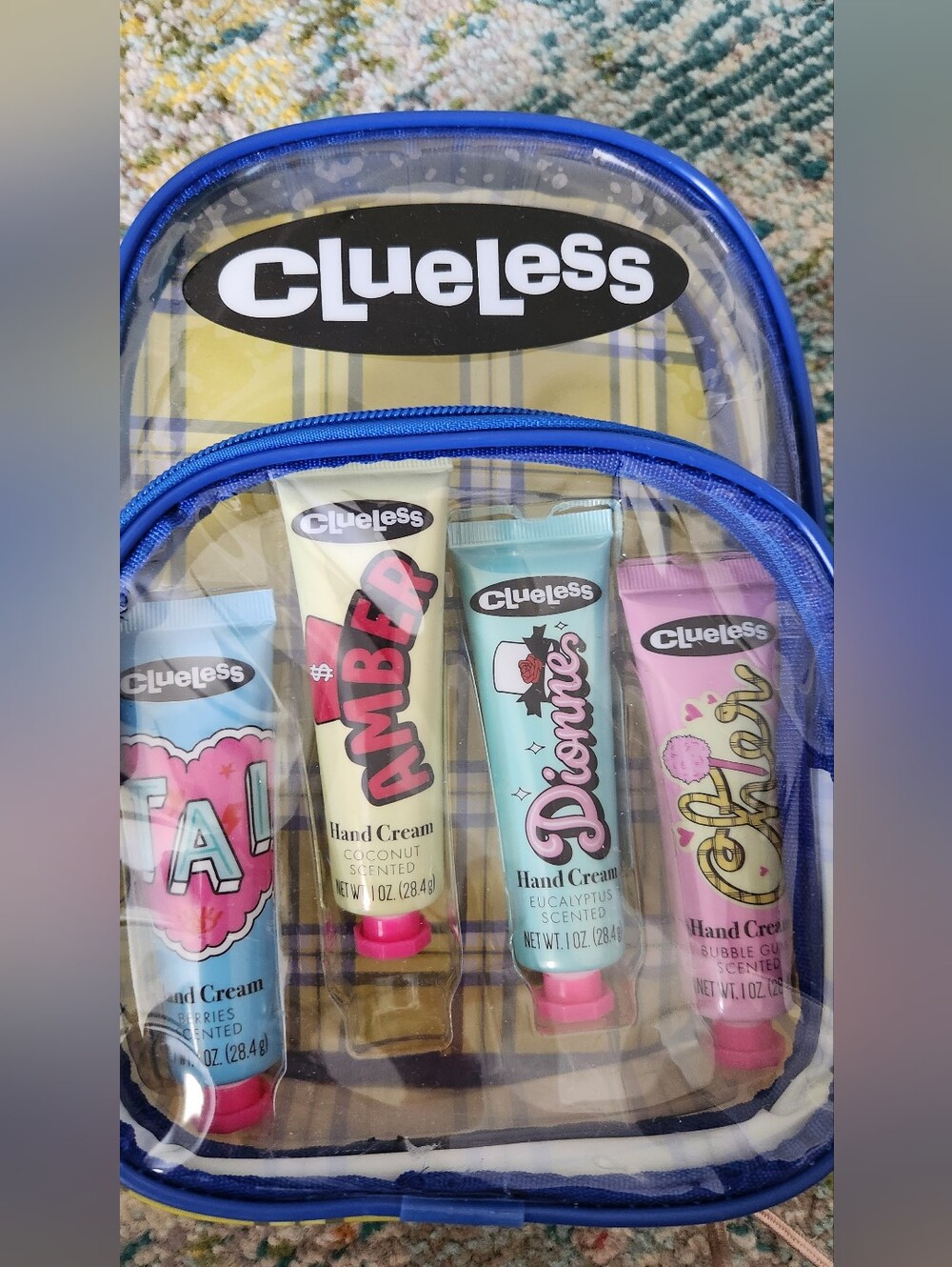 Clueless Collectable  Blue Travel Hand Cream Set With Small Backback - 4 Pack.